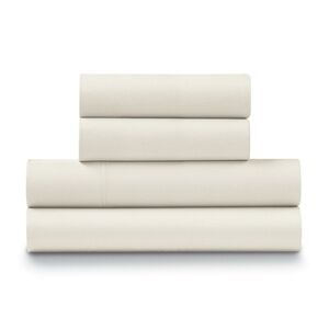 Ella Jayne 4PC King 1200 Thread Count 100% Cotton Sateen Ivory Sheet Set